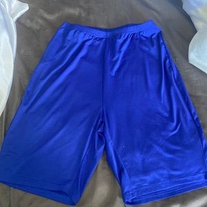 Soft blue biker shorts